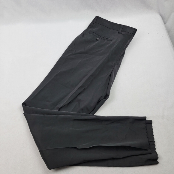 NWOT Daniel Espino wool slim fit unhemmed satin sheen dress pant - Picture 3 of 5